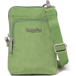 Womens Moss Securtex Anti-theft Water-Resistant Nylon Crossbody Bag